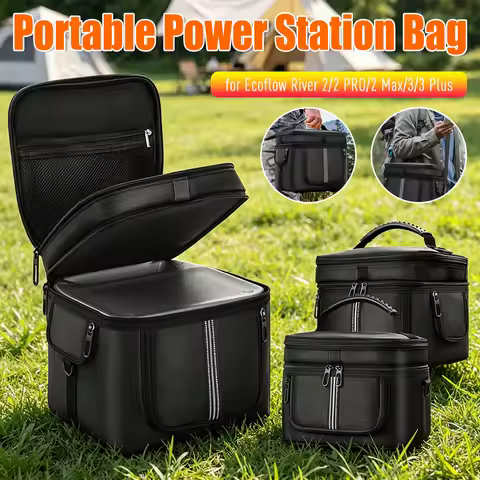 Portable Power Station Bag Waterproof Carrying Case Travel Storage Bag for Ecoflow River 2 Pro for E