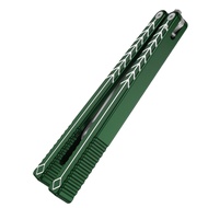 X Will Hirsch Vulp Bushing Butterfly Knife Balisong Trainer 6061 Aluminum Channel Handle With Zen Pi