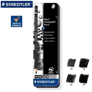 Black Rod 100B G6 STAEDTLER Pencil Set Charcoal Pen German Tin Box Drawing Drawing 6STAEDTLER M0Q5