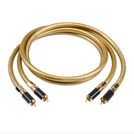 Yaudio RCA สายออดิโอ2 RCA เป็น2RCA สายเชื่อมต่อ hlfl สเตอริโอ RCA ตัวผู้ตัวผู้สำหรับเครื่องขยายเสียง