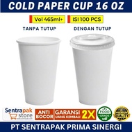 Paper Cup Cold 16 oz with Lid - Paper Cup Set with Lid