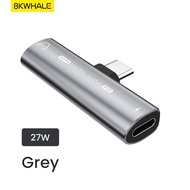 BKWHALE T63 2 in1 Type-C to 3.5mm earphone Jack Adapter PD 27W Cable Connector Earphones Audio & Fas