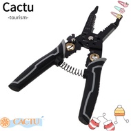 CACTU Wire Stripper, 9-in-1 Black Crimping Tool, Professional High Carbon Steel Cable Tools Electricians