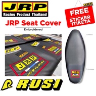 RUSI RAPID ORIGINAL JRP DRY CARBON SEAT COVER WALANG TAHI WITH STICKER & ETIKETA (NEWDESIGN) STANDAR