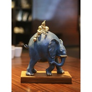 Bronze Xinxiang Fuxiang Ornaments < Fulu Youxiang > Home Decorations Living Room Entrance Elephant O