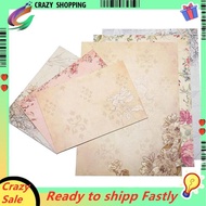 30Pcs Vintage Stationery Floral Writting Paper Matching Envelopes Sets for Handwriting Letters, Asso