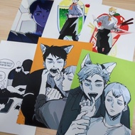 [Ready Stock] Haikyuu Fanart Postcard - Inarizaki