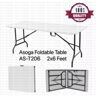 5. TKTT Asoga 6 Feet Rectangle Foldable Banquet Table Portable Oblong Briefcase Study Table Meja Lip