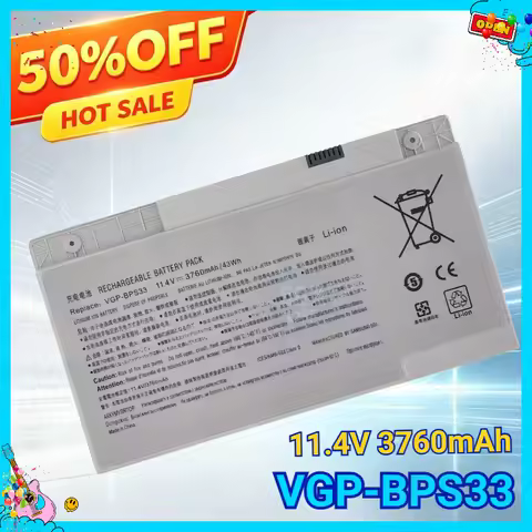 VGP-BPS33 11.4V 3760mAh New Laptop Battery for SONY VAIO SVT1511M1E SVT-14 SVT-15 T14 T15 BPS33 Touc