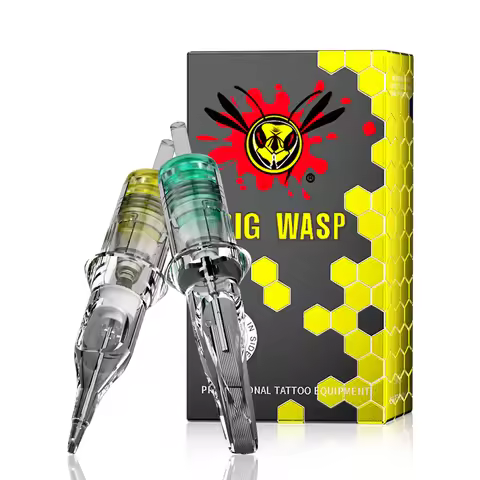 20pcs/Box BIGWASP PRO Tattoo Cartridge Needles 0.30/0.35mm RL/RS/RM/M Disposable Safety for Tattoo G