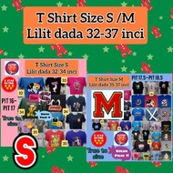 Size S & M 32 34 36 37 inci dada Rating 5Star Boleh Pilih T Shirt baju t-shirt murah lengan pendek
