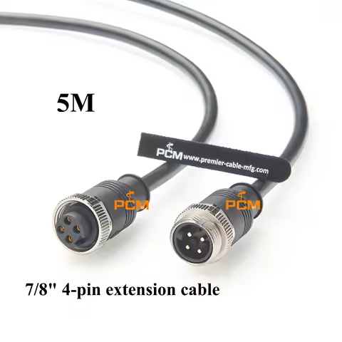 7/8" connector 4pin male to female extension cable Mini change power connector 4-pin 7/8"-16 UN mini