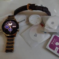 9成新 Honor Watch GS 3 智能手錶連金屬陶瓷錶帶 (連全新原裝皮革錶帶，1張錶面保...