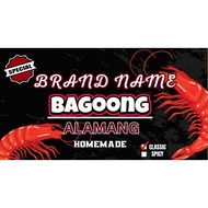 Bagoong/ Alamang Sticker Label (120ml)