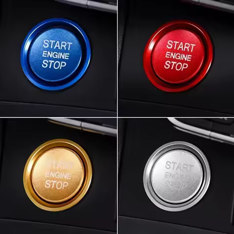 Car Ignition Engine Start Stop Key Ring Cover Decoration Switch Button Trim For Audi Q5 Q7 A8L A5 A6