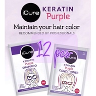 iCure Purple Shampoo / Conditioner 20ml x 12pcs Sachet