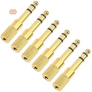 Quarter Inch Adapter, 6.35mm (1/4 Inch) Male to 3.5mm (1/8 Inch) Female Headphone Jack Plug, Gold 6 