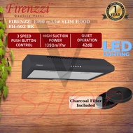 FIRENZZI 1390m³/hr  || 1490m³/hr SLIM HOOD || COOKER HOOD FH-602 BK || FH-902 BK // SLIM COOKER HOOD