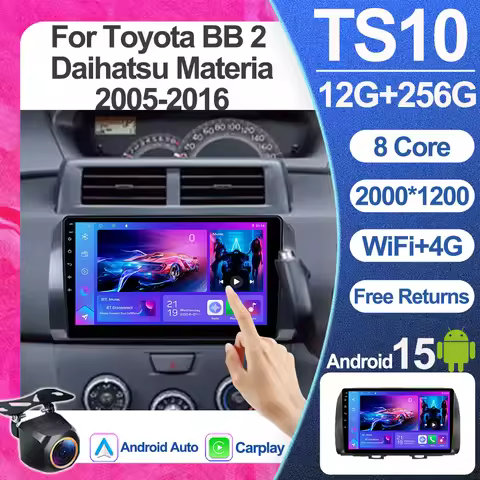 Android 15 For Toyota BB 2 Daihatsu Materia 2005-2016 Car Multimedia Video Player Navigation GPS Rad