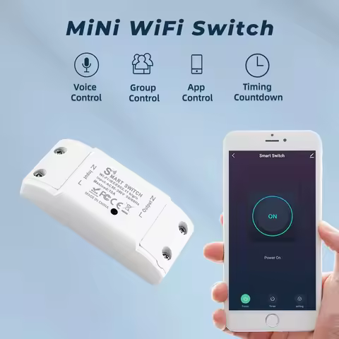 Tuya WiFi Smart Switch APP Wireless Controller Universal Breaker Timer Smart Life Work With Light Sw