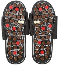 Acupressure Foot Massager Acupoint Stimulation Massage Slippers Feet Care Reflexology Sandals for Women and Men Stress Relief Relaxation (Brown, 40-41)