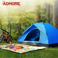 ADMORE Automatic Tent 1-3 Person Backpacking Blue/Green Instant Setup