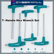 COD-5pcs/set T-Handle Hex Key Set T-Handle Hex Wrench Set 2.5/3/4/5/6mm T-Handle Hex Key CR-V T-Hand