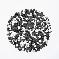 CNZ Aquarium Gravel Black & White Mix for Plant Aquariums, Landscaping, Home Decor, 0.25"-0.45", 5-P