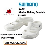 Shimano Japan Special Color EVAIR Marine Fishing Sandals Pure White FS-093L Size M/L/LL/3L/4L【direct from Japan】((ANTARES SLX SCORPION KALCUTTA CONQUEST OCEA JIGGERSTELLA STRADIC TWIN POWER SW NASCI Offshore Fishing Boat Shore Jigging Reel