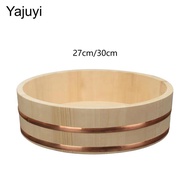 [Yajuyi] SiaBiced Wood Sushi Rice Bowl Cooling Bowl Rice Bucket Rice Mixing Bowl for Bibimbap Food