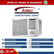 IDEC .75 HP Window Type Non-Inverter Aircon Series Airconditioner with Remote  Energy Efficient  Aut
