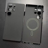เคสโทรศัพท์บางเฉียบแบบคาร์บอนไนตริลสำหรับ Samsung S25U S24ultra S23u แบบธุรกิจพร้อมฟิเบอร์คาร์บอนแบบ
