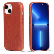 Suitable for 15 6.1 All-Inclusive Genuine Leather Phone Case 15 Three-Edge Mobile Phone Protective C