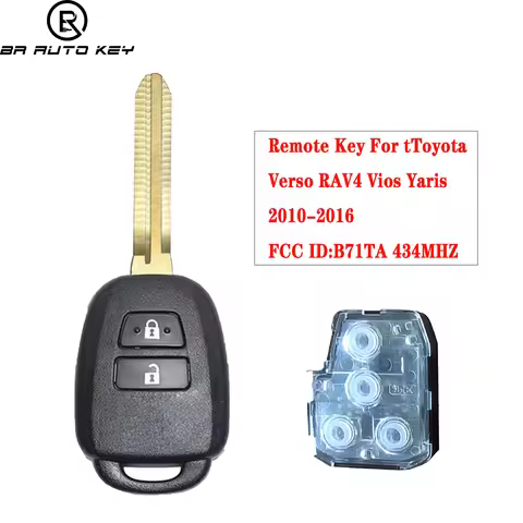 89070-52D70 2 Buttons Remote Car Key Fob for Toyota Yaris Verso RAV4 Vios 2008-2015 433MHz with G H 