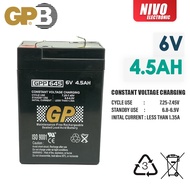GP Rechargeable Battery 6V 4.5AH Seal Lead Acid Rechargeable Battery FOR Electronic Items