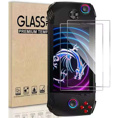 2pcs Handheld Console Screen Protector Game Accessories Explosion-proof Temperd Glass Arc Edge 9H fo
