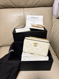 Chanel Vanity Case 白色長盒子full set 有單