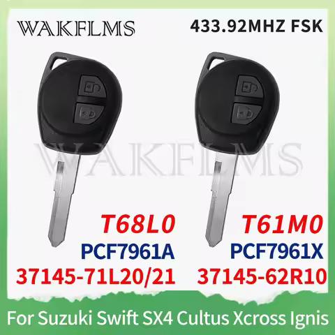 For Suzuki Swift SX4 Cultus Xcross Ignis 2012-2022 433MHz ID46 ID47 CHIP Remote T61M0 37145-62R10 T6