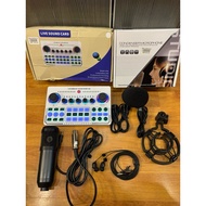 x50 sound card set with condenser microphone bm800/hf/cable for live streaming /tik tok streaming /r
