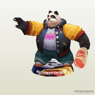 DIY Papercraft Mobile Legends Akai Street Enforce Figure Pattern Sheet