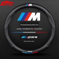 BMW M Power Leather Steering Wheel Cover Comfortable and Non-slip For G20 G30 G01 G02 G05 F48 F25 F15 F20 F30 F10 F45 E60 E90 E84 E85 E83 E46 1 2 3 4 5 6 7 Series X1 X2 X3 X4 X5