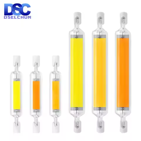 R7S LED 78mm 5W 8W R7S Spotlight 118mm 10W 20W 220V 230V 240V COB Lamp Bulb Glass Tube Replace 30W 5