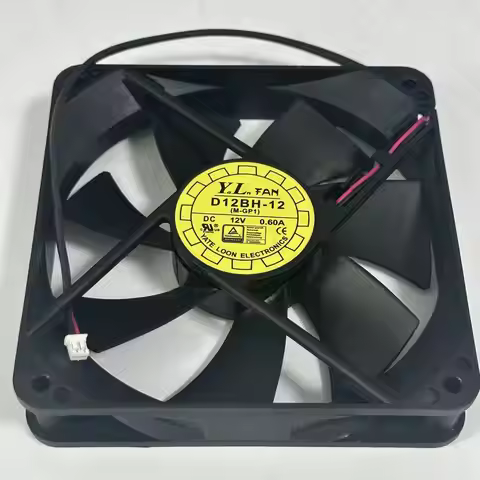 Y.L FAN D12BH-12 DC 12V 0.60A 120x120x25mm 2-Wire Server Cooling Fan