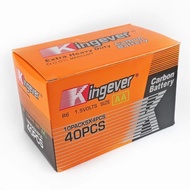 Kingver Extra Heavy Duty Battery Super 1.5V AA/AAA Carbon Battery 40PCS(10PACKS X 4PCS)