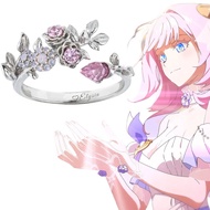 Game Honkai Impact 3 Elysia Cosplay Ring Alloy Opening Adjustable Women Jewelry Accessories Prop
