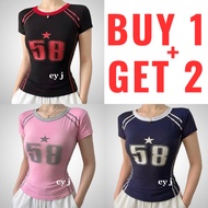 BUY 1 + GET 2 FREE (3PCS) Star 58 Top Y2k Short Sleeve Streetwear Womenswear y2k top y2k t shirt