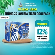 Thùng 24 Lon Bia Tiger Coolpack 250ml