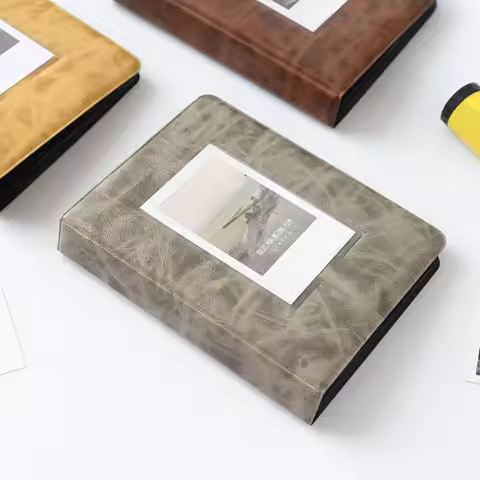Retro Mini Instant Album Photo Album 64 Pockets Picture Case Storage Fujifilm Instax Mini 11 9 8 7s 