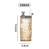 Mug Gelas Tumbler Dengan Sedotan Milk Cup Tumbler Glass With Straw