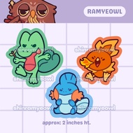 Pokemon Gen 3/Hoenn Starters • Waterproof Matte Stickers • Shin Ramyeowl